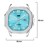 ABREXO, Nautilus Series Tiffany Blue Dial (Quartz, Analog Watch, Date Working, Silver)