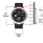 ABREXO, Black Dial Black Magnet Strap Analog Watch For Men (Quartz, Date Display, Men)