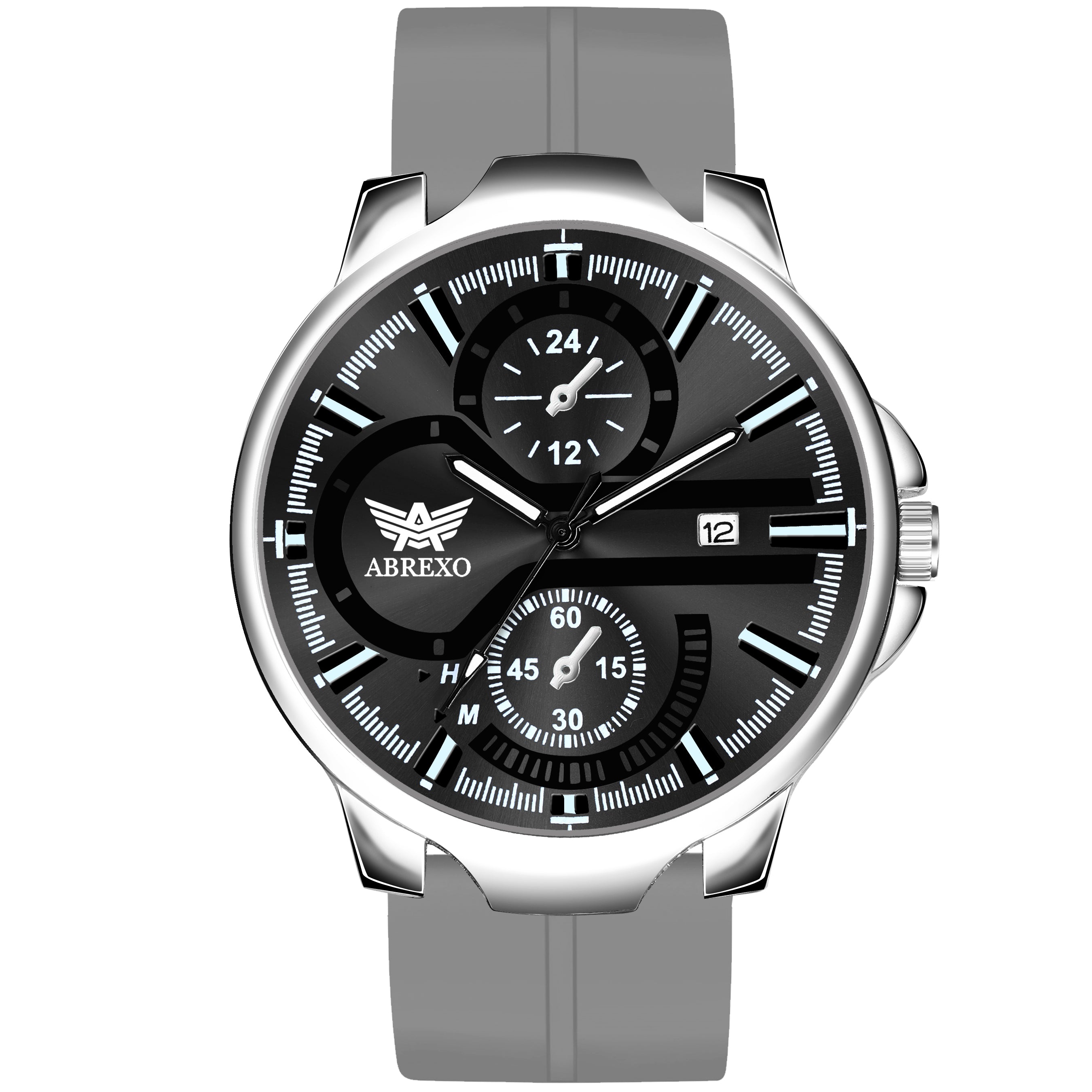 ABREXO, Black Dial Black Magnet Strap Analog Watch For Men (Quartz, Date Display, Men)