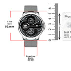 ABREXO, Black Dial Black Magnet Strap Analog Watch For Men (Quartz, Date Display, Men)