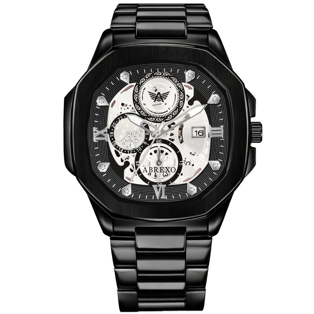 ABREXO, GODFATHER Series Analog Watch For Men (Quartz, Stainless Steel, Black)