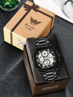 ABREXO, GODFATHER Series Analog Watch For Men (Quartz, Stainless Steel, Black)