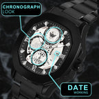 ABREXO, GODFATHER Series Analog Watch For Men (Quartz, Stainless Steel, Black)