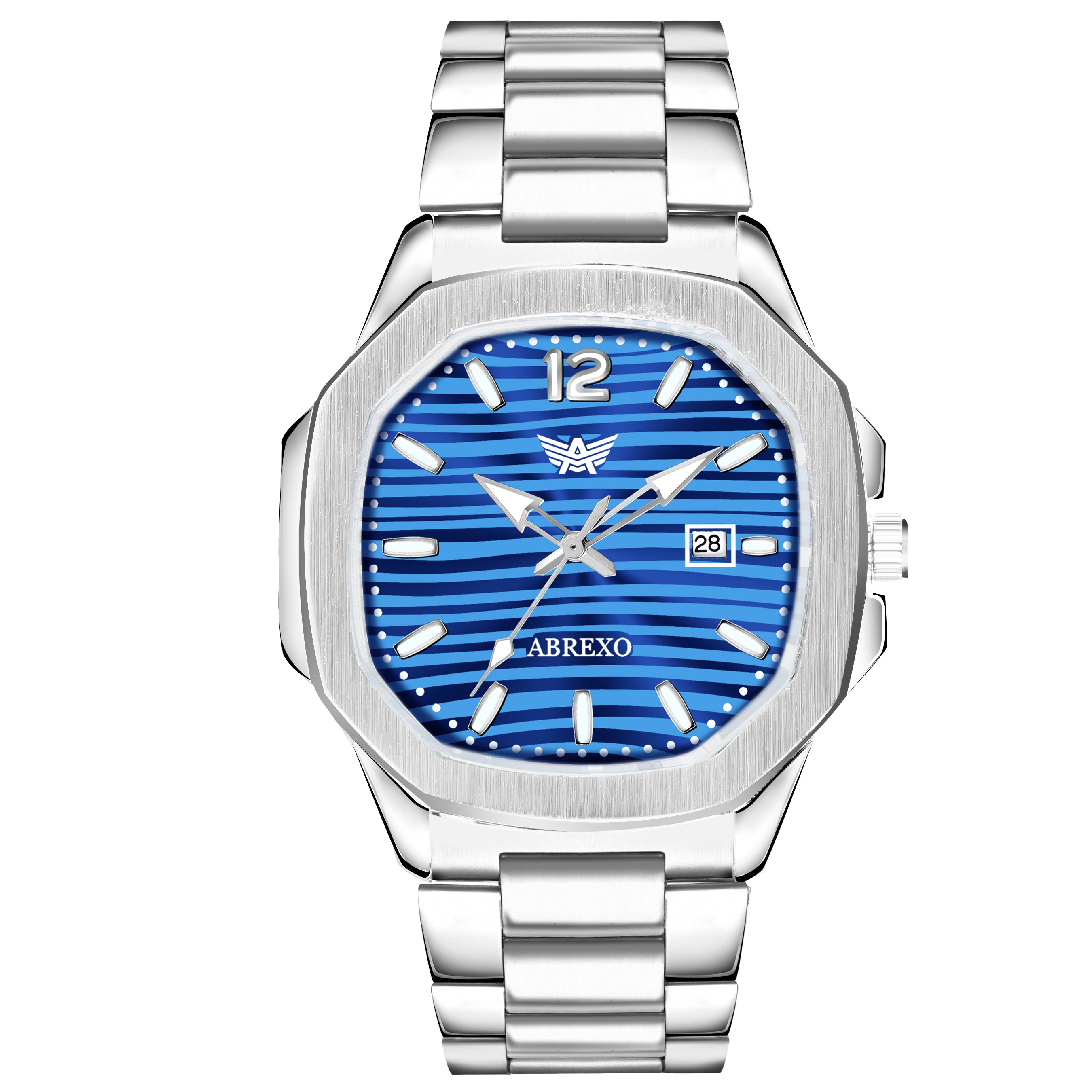 ABREXO, Nautilus Series Tiffany Blue Dial (Quartz, Analog Watch, Date Working, Silver)