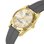 ABREXO, TYCOON Series Date Working Analog Watch For Men (Quartz, Magnet Strap, Green, Gold)