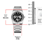 ABREXO, CEO Series Analog Watch For Men (Quartz, Stainless Steel, Silver)