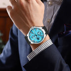 ABREXO, Black Dial Black Magnet Strap Analog Watch For Men (Quartz, Date Display, Men)