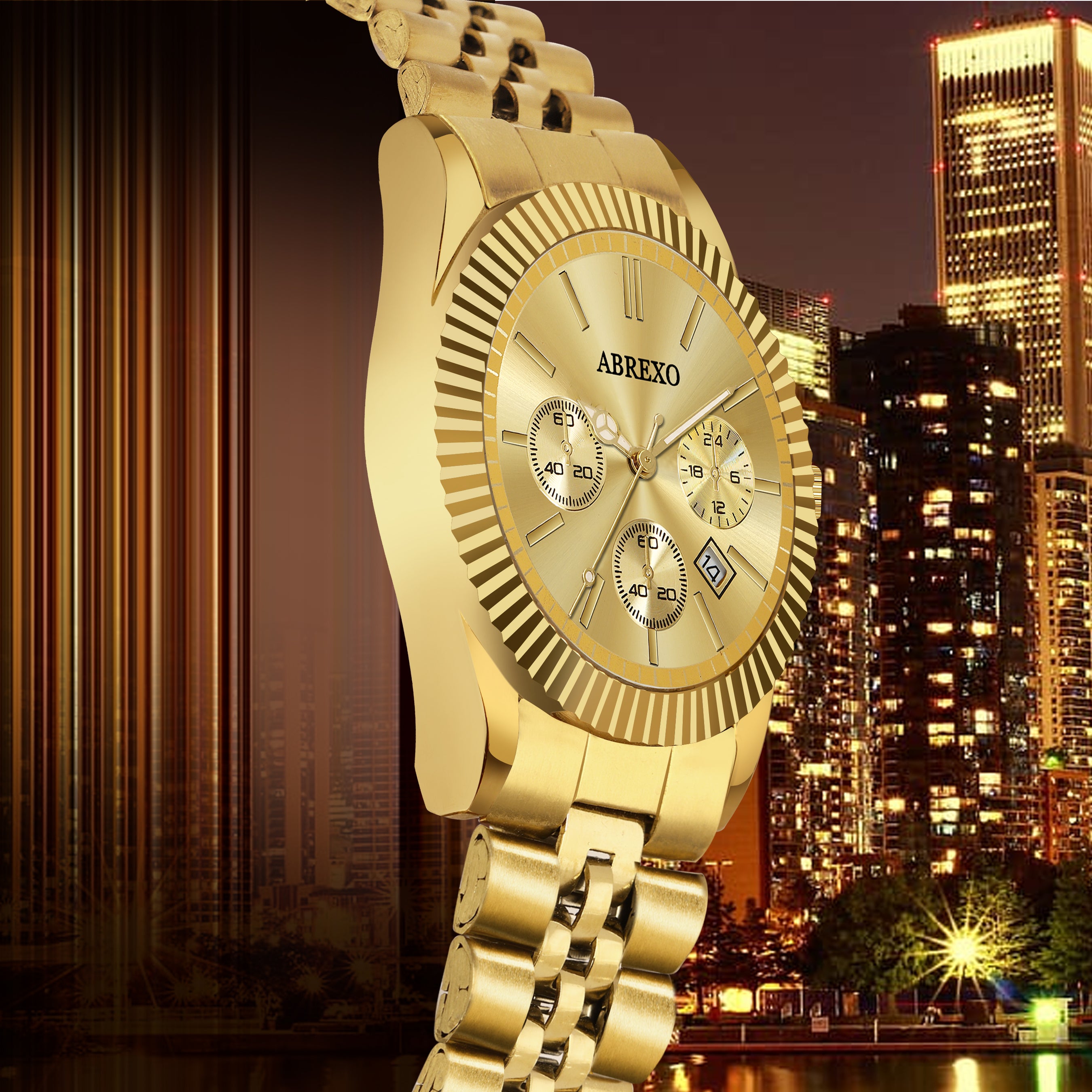 ABREXO BUSINESS CLASS Series Analog Watch For Men (Quartz, Stainless Steel)