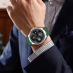 ABREXO, Black Dial Black Magnet Strap Analog Watch For Men (Quartz, Date Display, Men)
