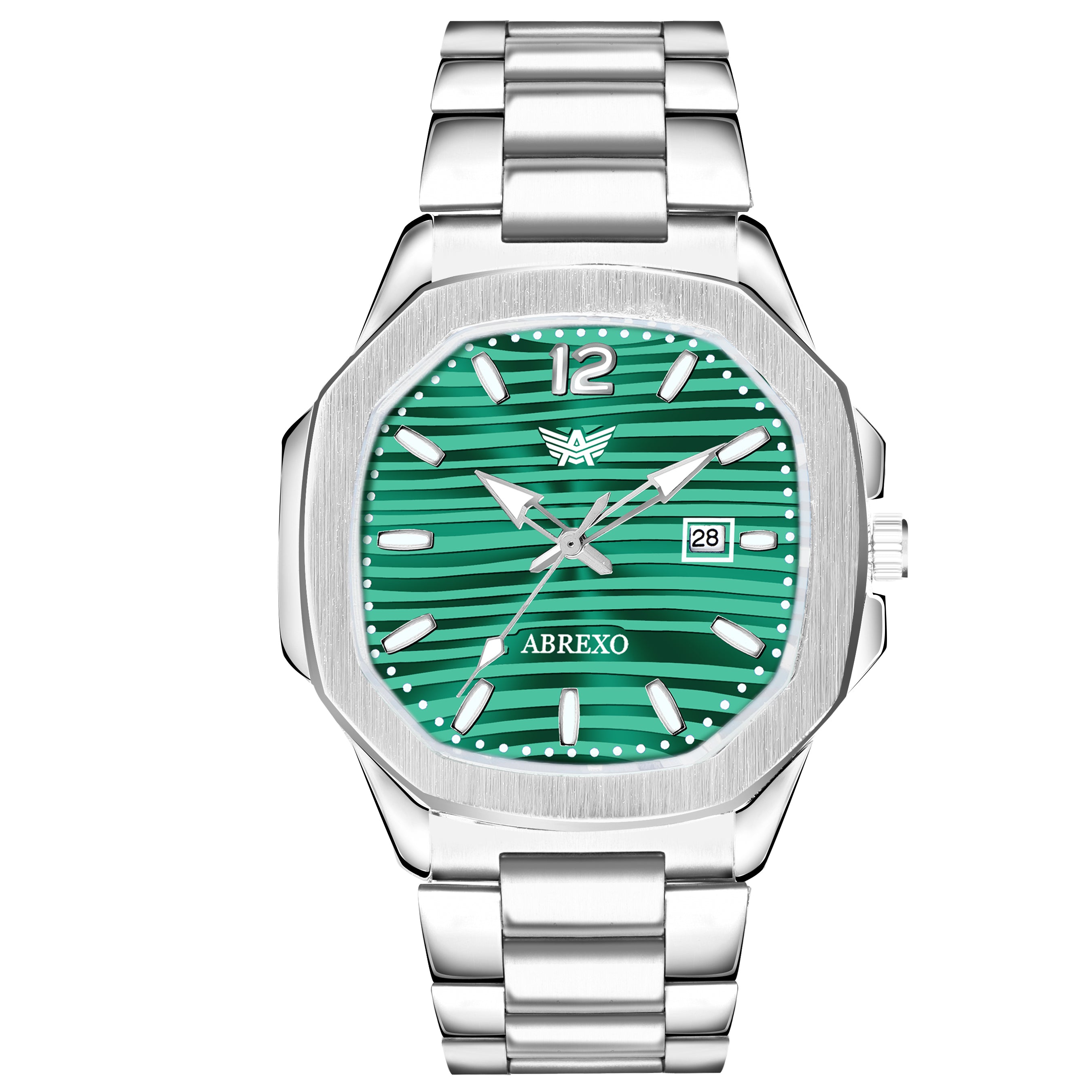 ABREXO, Nautilus Series Tiffany Blue Dial (Quartz, Analog Watch, Date Working, Silver)