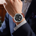 ABREXO, Black Dial Black Magnet Strap Analog Watch For Men (Quartz, Date Display, Men)