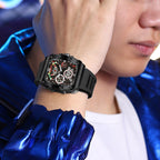 ABREXO Limitless Series Premium Analog Watch For Men(Quartz, Silicone Strap, Tonneu)