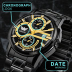 ABREXO BANDITS  Series Analog Watch For Men (Quartz, Stainless Steel)