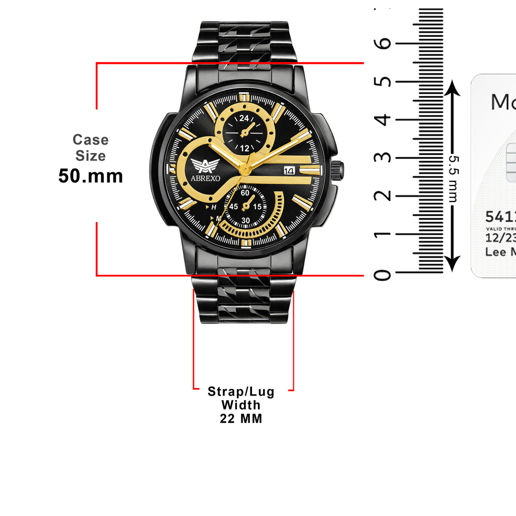 ABREXO BANDITS  Series Analog Watch For Men (Quartz, Stainless Steel)