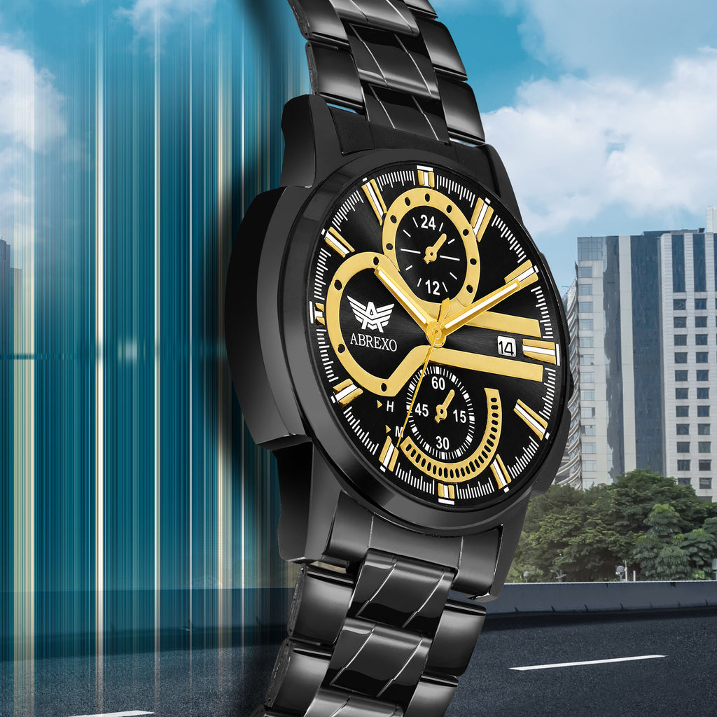 ABREXO BANDITS  Series Analog Watch For Men (Quartz, Stainless Steel)