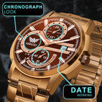 ABREXO BANDITS  Series Analog Watch For Men (Quartz, Stainless Steel)