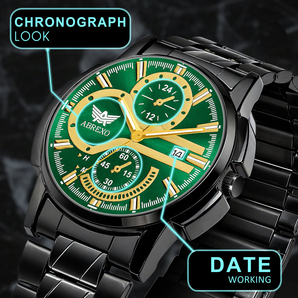 ABREXO BANDITS  Series Analog Watch For Men (Quartz, Stainless Steel)
