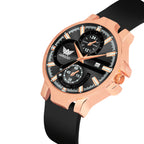 ABREXO, ALPHA Series Analog Watch For Men (Quartz, Silicone, Rosegold)