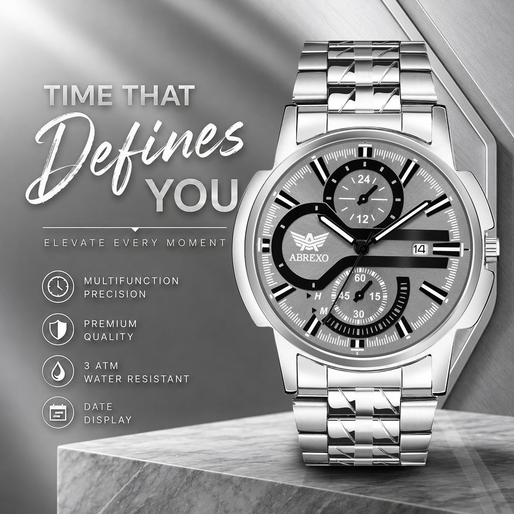 ABREXO BANDITS  Series Analog Watch For Men (Quartz, Stainless Steel)