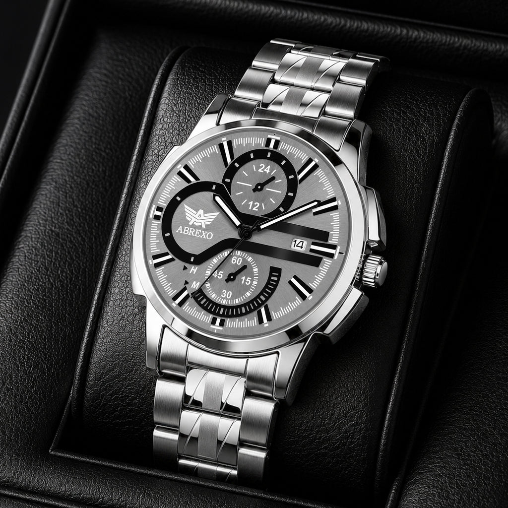 ABREXO BANDITS  Series Analog Watch For Men (Quartz, Stainless Steel)