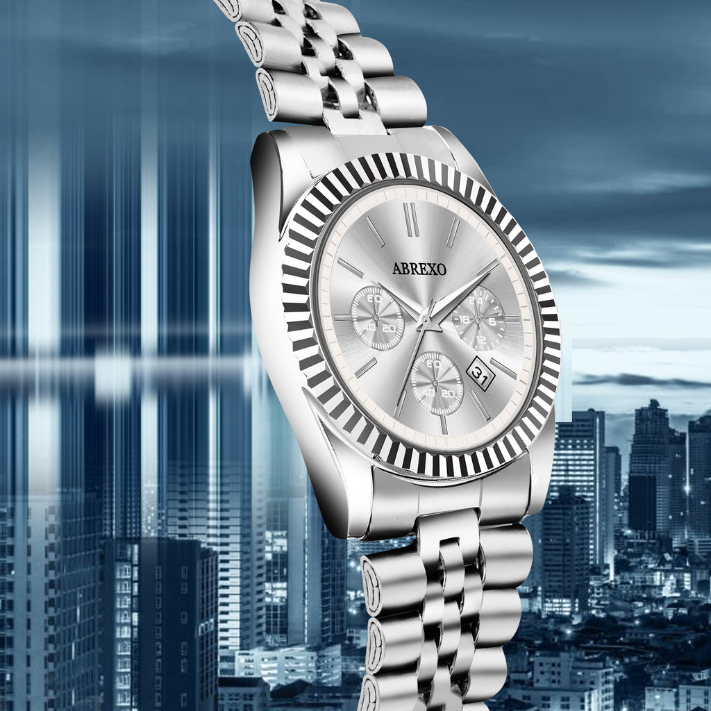 ABREXO BUSINESS CLASS Series Analog Watch For Men (Quartz, Stainless Steel)